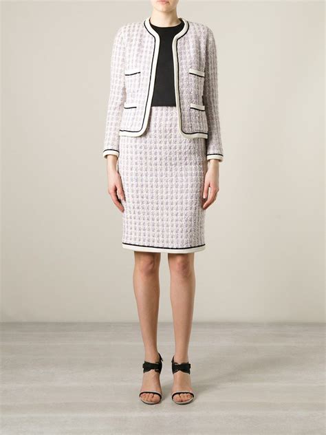 chanel boucle skirt suit|vintage chanel skirt.